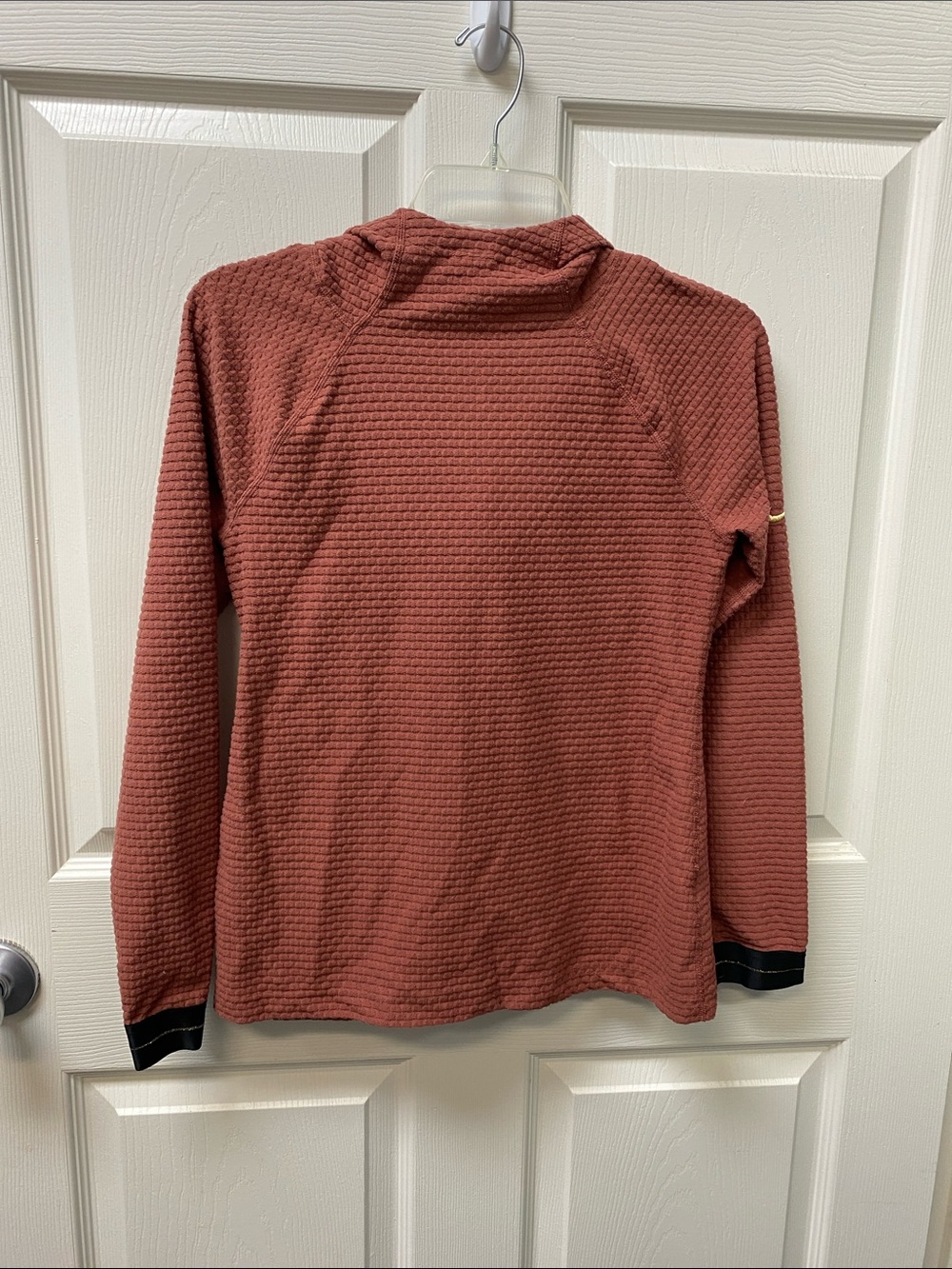 Nike Women's Waffle-Knit Long Sleeve Top in Rust